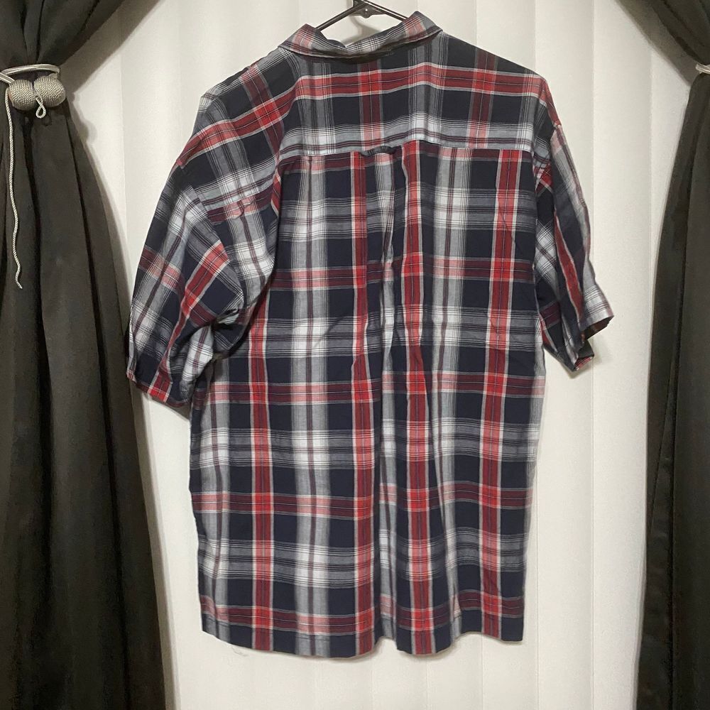 Burnside checkered red/blue button up - Picture 6 of 6